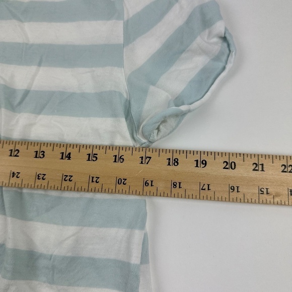 Pacsun Basics Crop Top Tshirt Womens Medium Blue White Striped - Picture 6 of 7